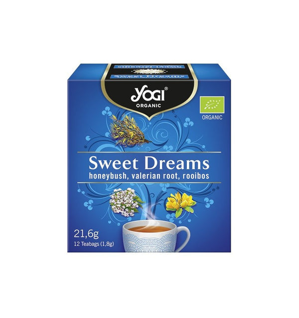  Ceai bio vise placute cu honeybush, radacina de valeriana si rooibos, 12 plicuri 21,6g, yogi tea