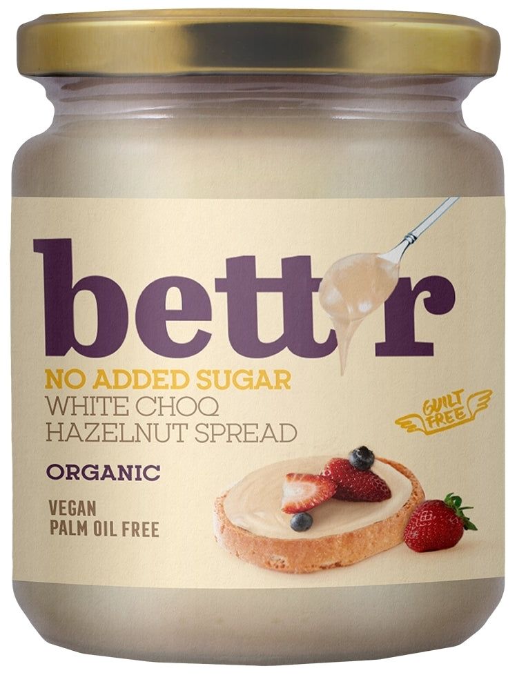 Crema tartinabilă Bettr bio de caju și alune de pădure fără zahăr 250g.