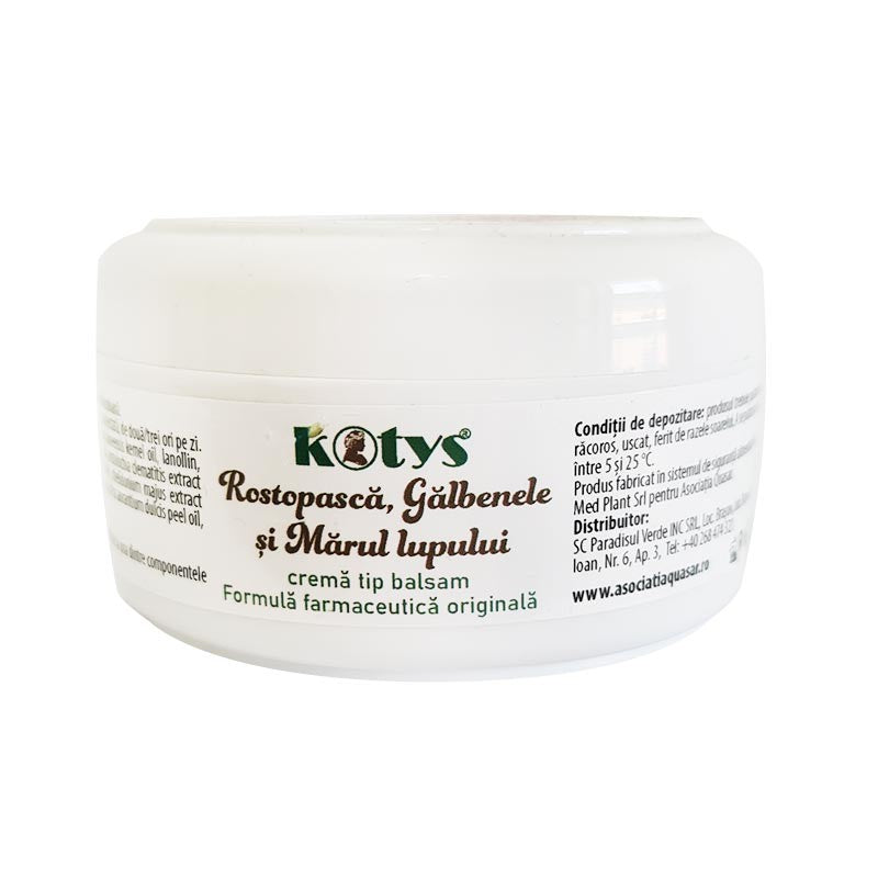 Crema tip balsam Rostopasca, Galbenele si Marul lupului, 100g, Kotys