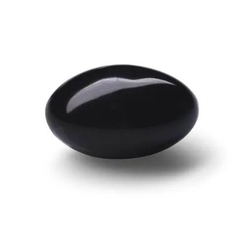 Capsulă Dr.Ohhira Deluxe probiotice, negru lucios, textură netedă, formă ovală, fermentare 5 ani.