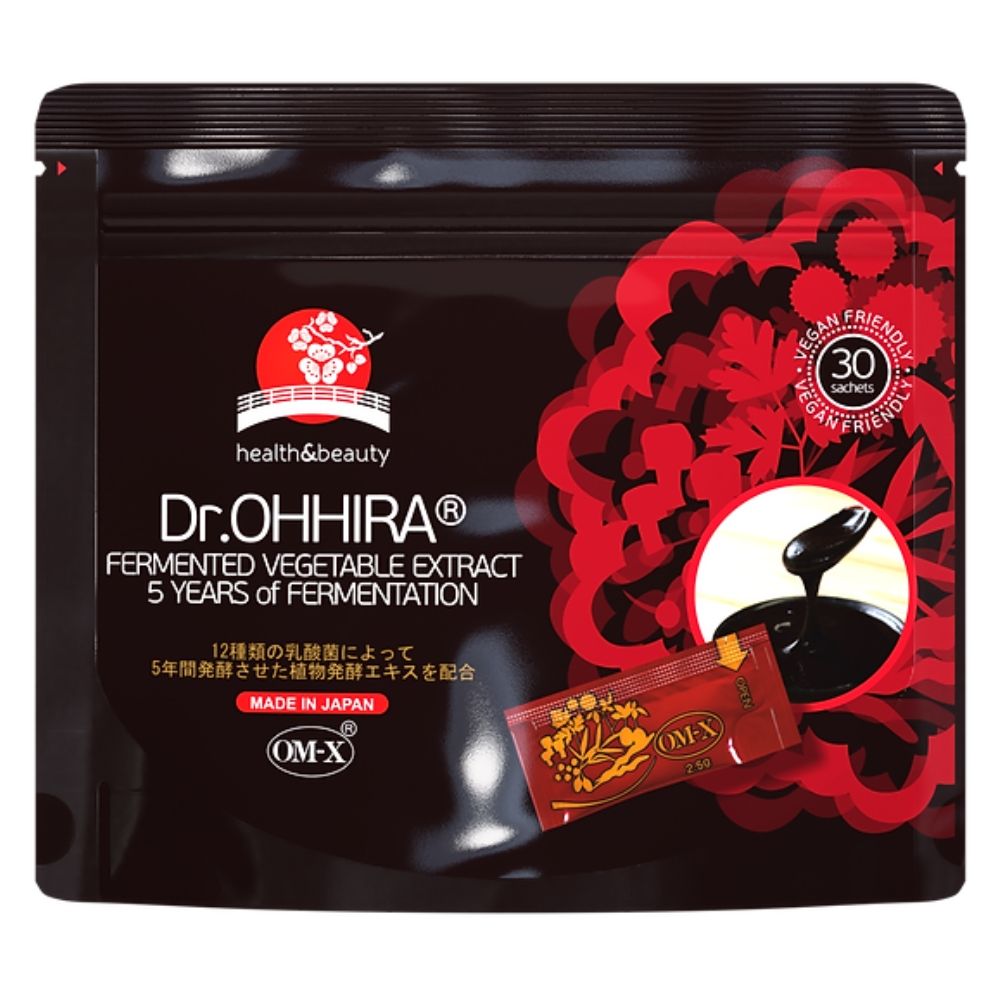 Dr.Ohhira® Extract de legume fermentate 5 ani OM-X®, plicuri maro și roșu, 30 bucăți.