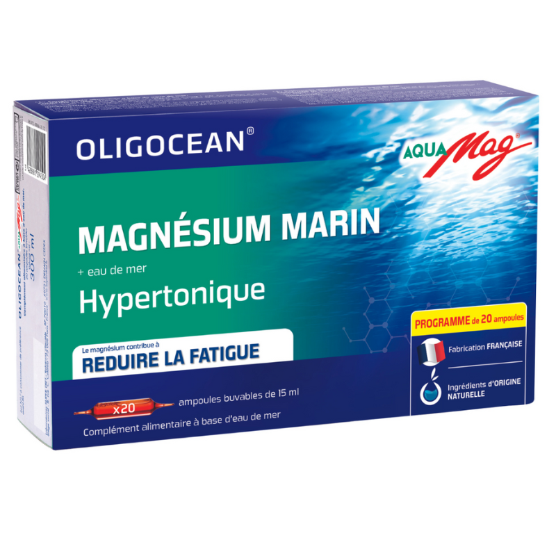 Magneziu marin AquaMag - Oligocean, 20 fiole x 15ml, 300ml, Laboratoires SuperDiet 1