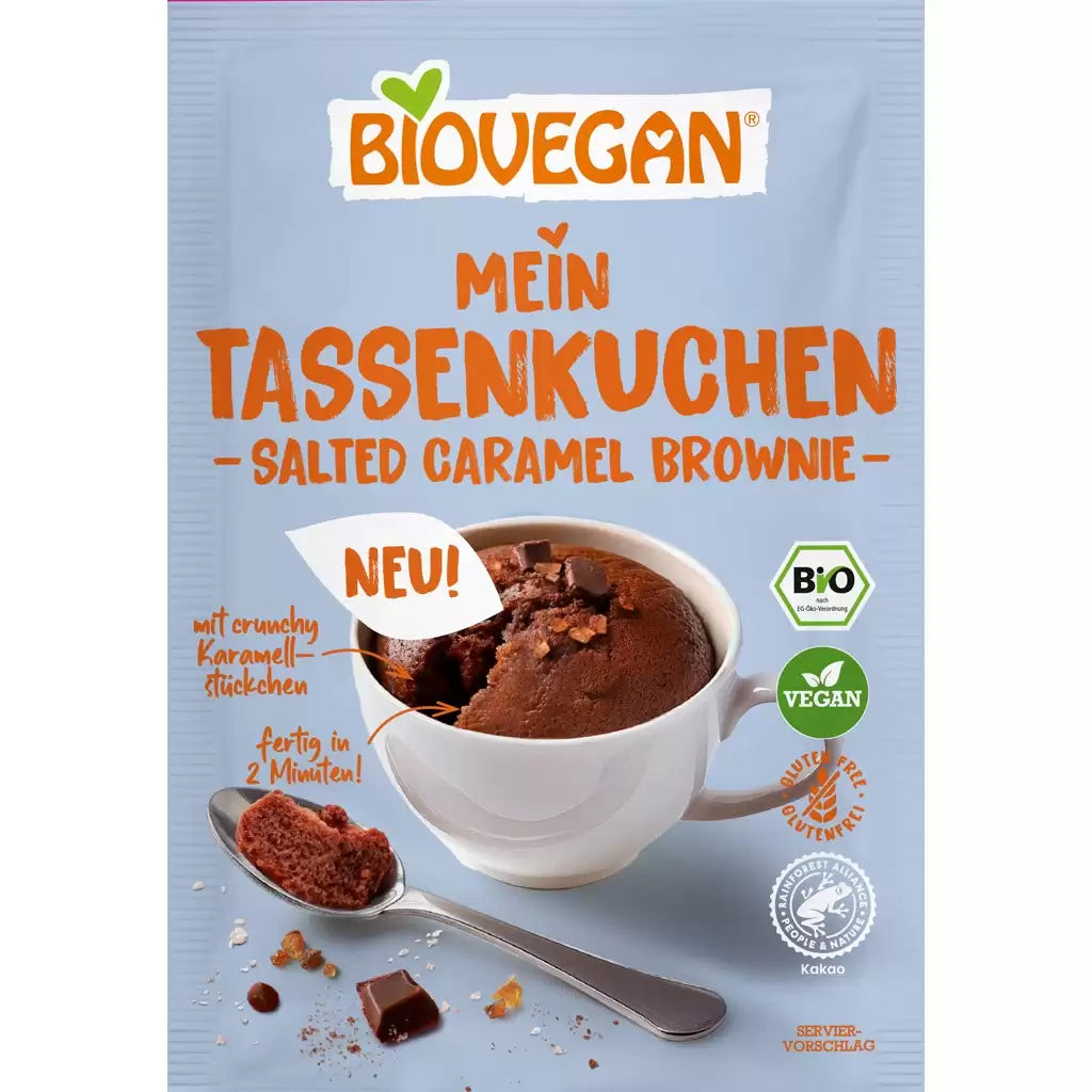 Mix pentru brownies cu caramel sarat la cana, fara gluten bio, 55g, BIOVEGAN
