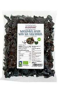 Paste integrale Algamar cu alge marine eco, ambalaj 250g, culoare închisă.