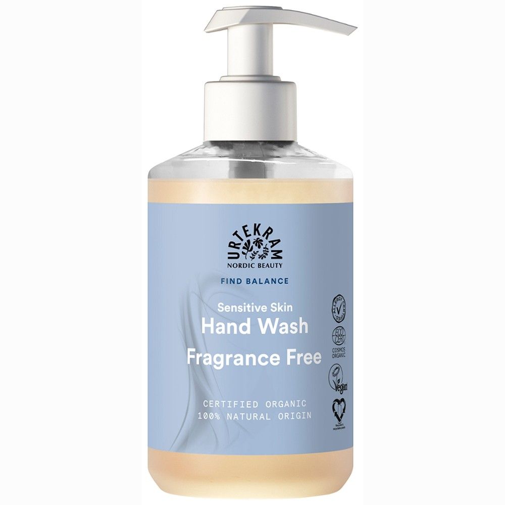 Săpun lichid Urtekram piele sensibilă fără parfum 300ml, organic, cu aloe vera.