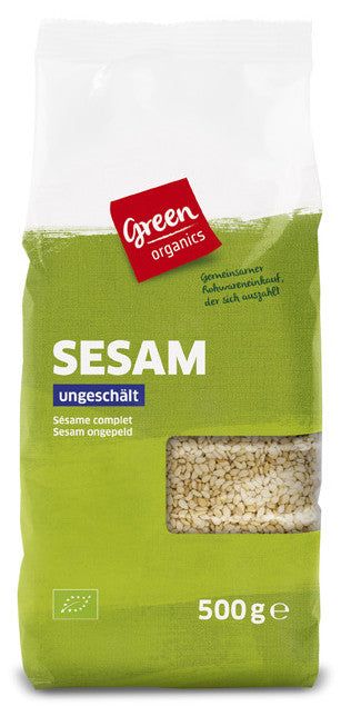 Seminte de susan integral eco 500g Green Organics, ambalaj verde, 100% bio, origine Paraguay