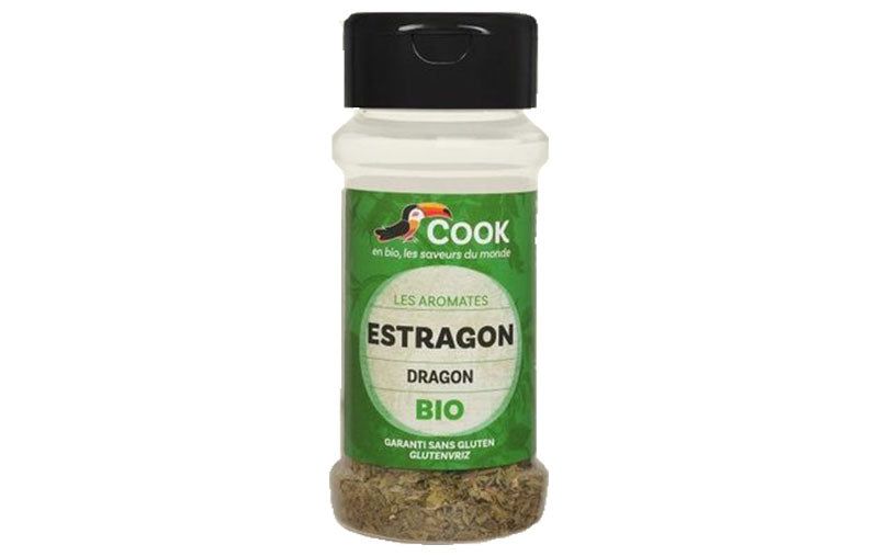 Tarhon bio 15g Cook în recipient solniță, etichetă verde, fără gluten.