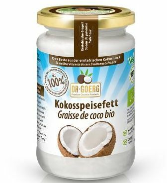 Ulei de cocos dezodorizat, borcan 200ml, etichetă Dr. Goerg, bio, fără miros.