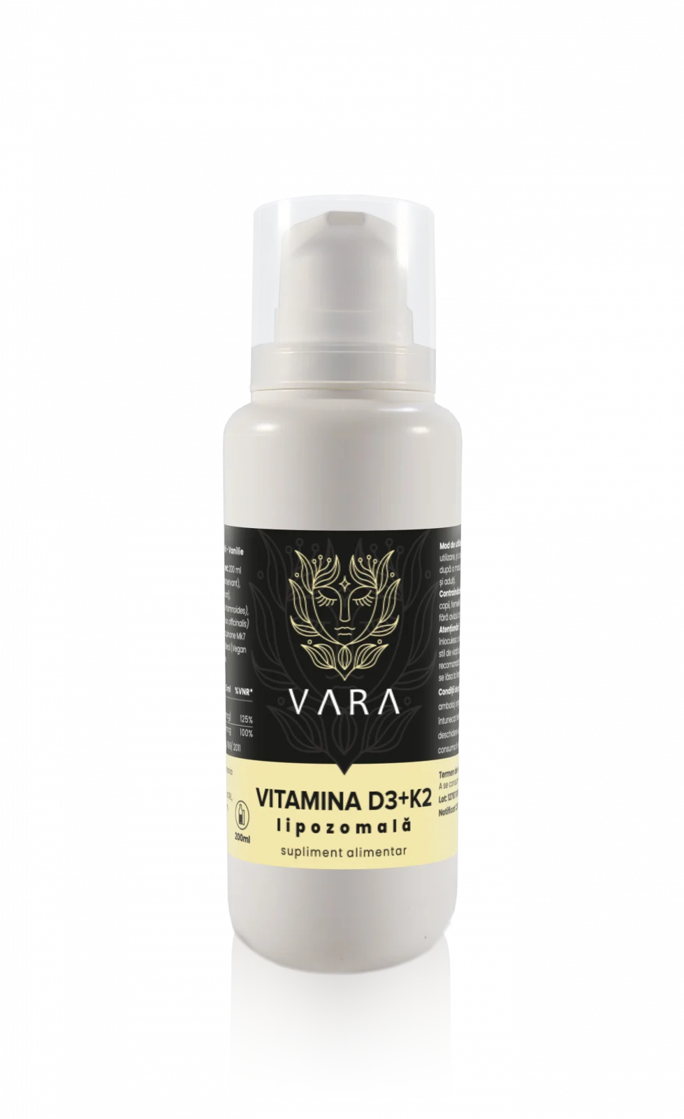 Vitamina D3K2 Lipozomal Premium , 200ml, VARA LIPOZOMALE