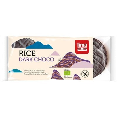  Rondele din orez expandat cu ciocolata neagra, eco, 100g, Lima                                         