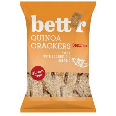  Crackers cu quinoa si susan, fara gluten, eco, 100g, Bettr                                              