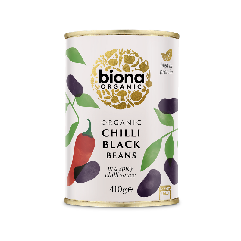 Fasole neagra in sos chilli, 410g, Biona                                                               1