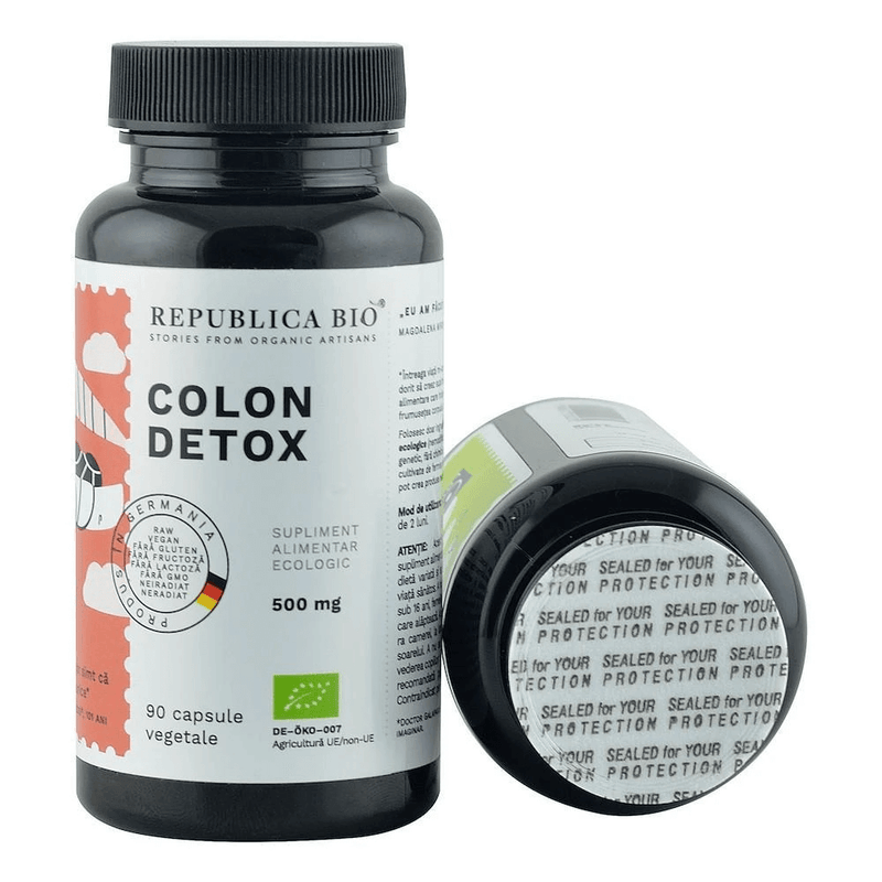 Colon detox (500 mg) supliment alimentar ecologic republica bio, 90 capsule (53,5 g) 6