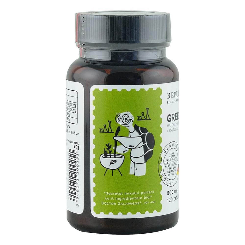 Green detox (500 mg) supliment alimentar ecologic republica bio, 120 tablete (60 g) 2