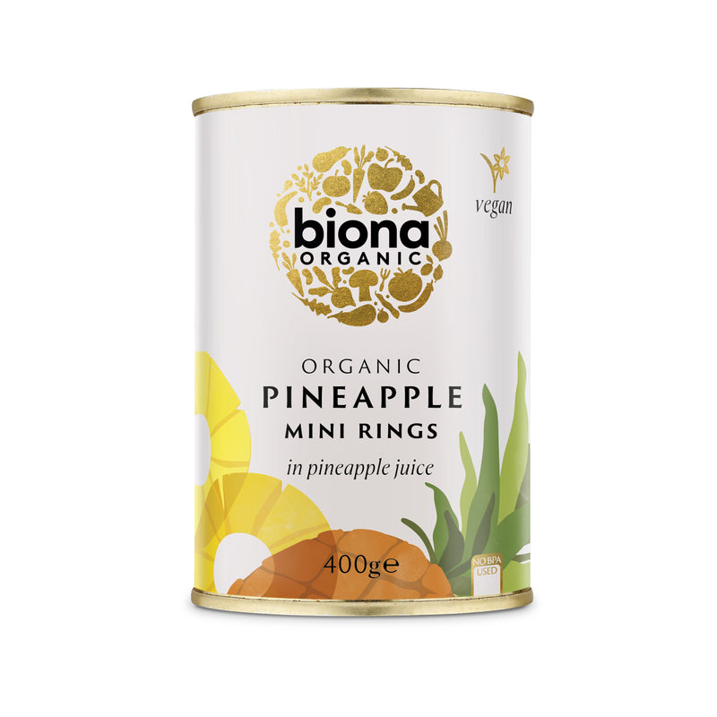 Rondele mini de ananas in suc de ananas, eco, 400g, Biona                                               1