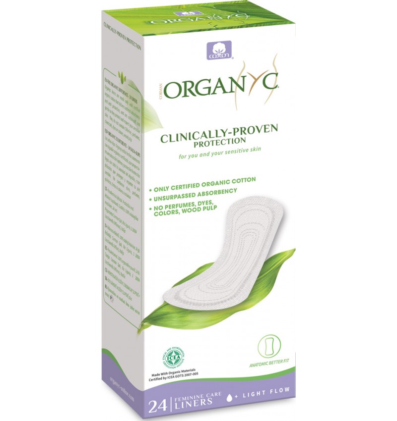 Absorbante zilnice din bumbac organic 24 buc Organyc - Verlin