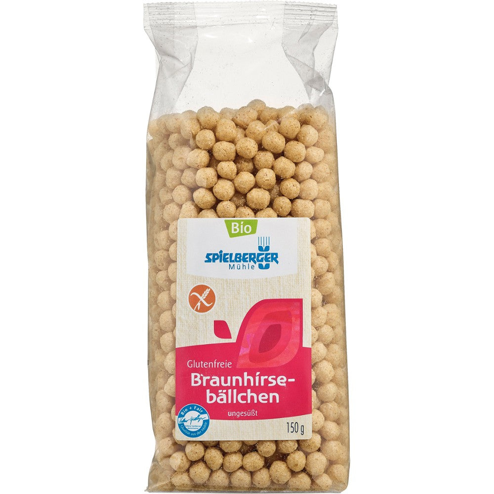 Bilute crocante din mei maro ecologic Spielberger, fara gluten, punga 150g.