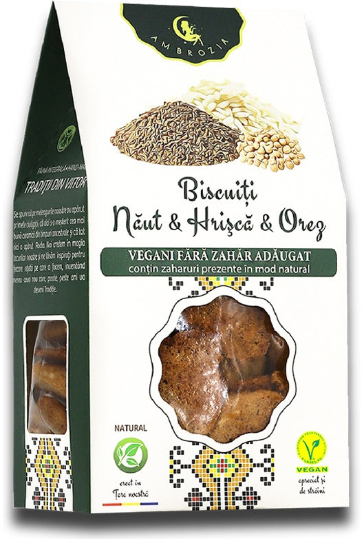 Biscuiti naut & hrisca & orez, 130 g, ambrozia