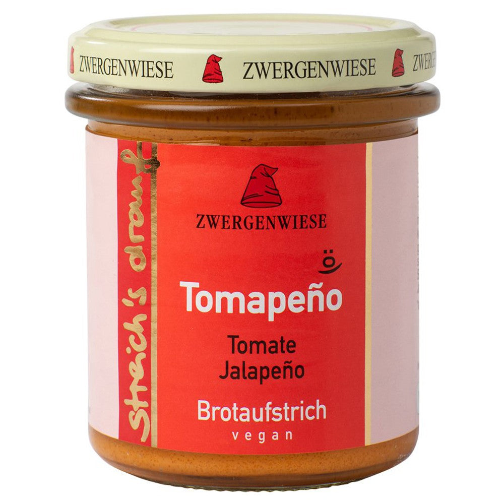 Crema tartinabila vegetala Tomapeno cu rosii si ardei Jalapeno 160g Zwergenwiese
