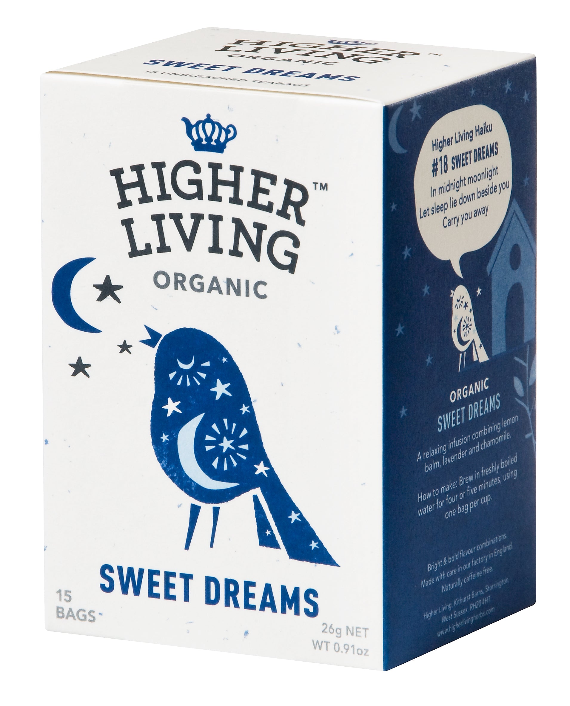 Ceai SWEET DREAMS eco 15 plicuri Higher Living - Verlin