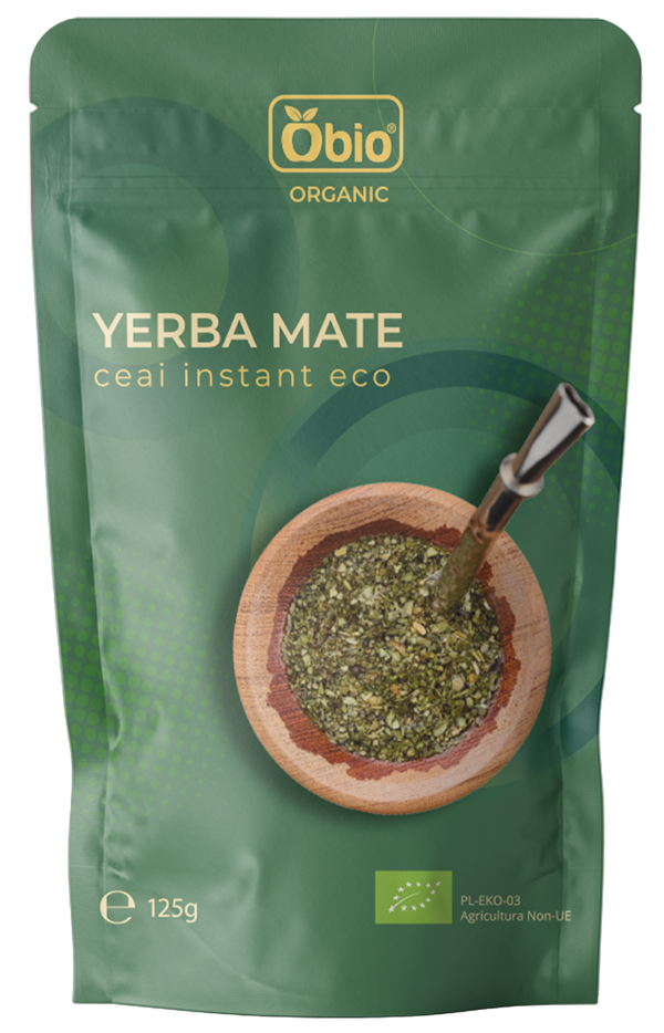  Ceai yerba mate instant, bio, 125g, Obio                                                               