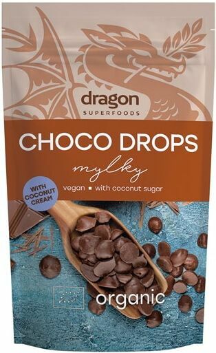  Choco drops milky, eco, 200g, Dragon Superfoods                                                                       