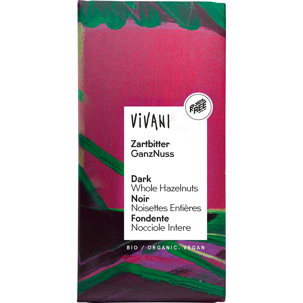 Ciocolata amaruie alune si migdale vegana 100g Vivani - Verlin