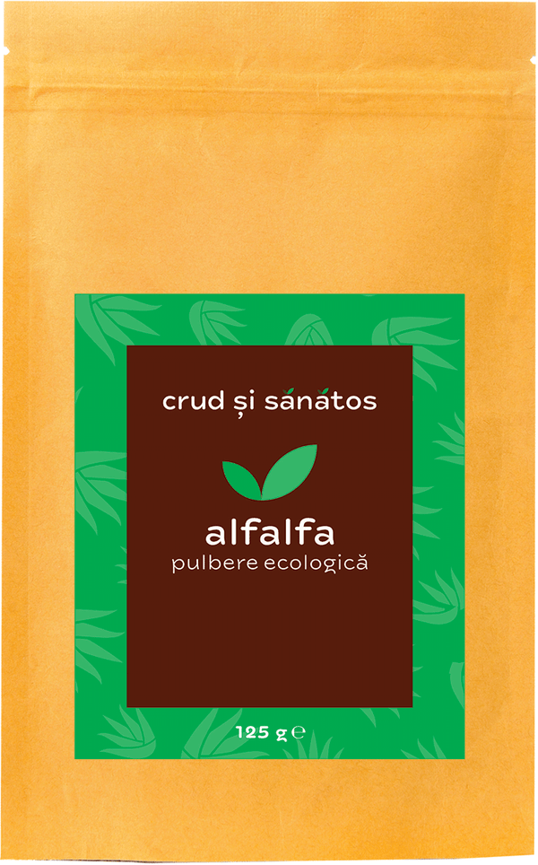  Lucernă (alfalfa) pudra, bio, 125g, crud si sanatos