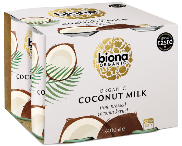  Lapte de cocos, bio, 4 pack, 4 x, 400ml, Biona                                                          
