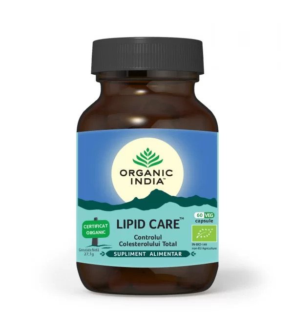 Lipid care-controlul colesterolului total, bio, 60 capsule, organic india 1