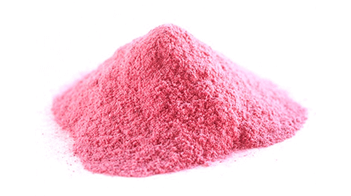 Pudră de merișoare bio, roz intens, 125g, fără gluten, non-GMO, vedere laterală.