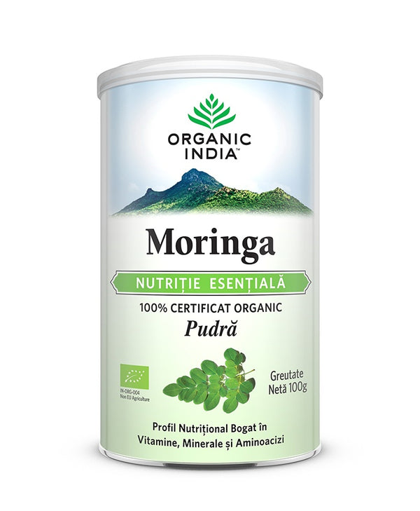  Moringa - nutritie esentiala, pudra 100g, organic india