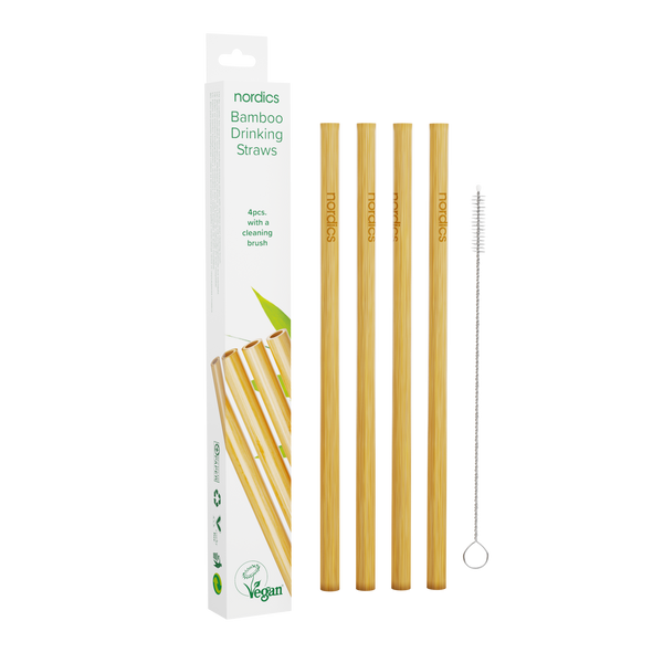  Pai din bambus pentru baut, set, 4 bucati, Nordics                                                    