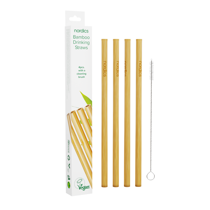 Pai din bambus pentru baut, set, 4 bucati, Nordics                                                     1