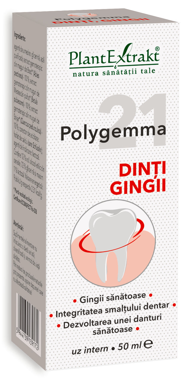 Polygemma 21 dinti gingii 50 ml plantextrakt - Verlin