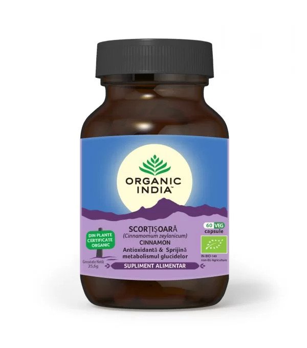 Scortisoara ceylon-antioxidant si glicemie, bio, 60 capsule, organic india
