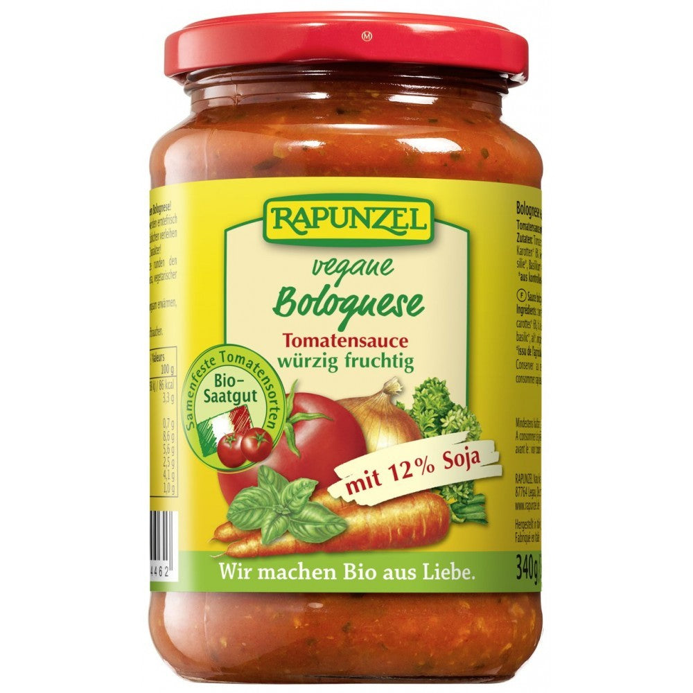 Sos tomate Bolognese vegetarian soia 340g Rapunzel - Verlin