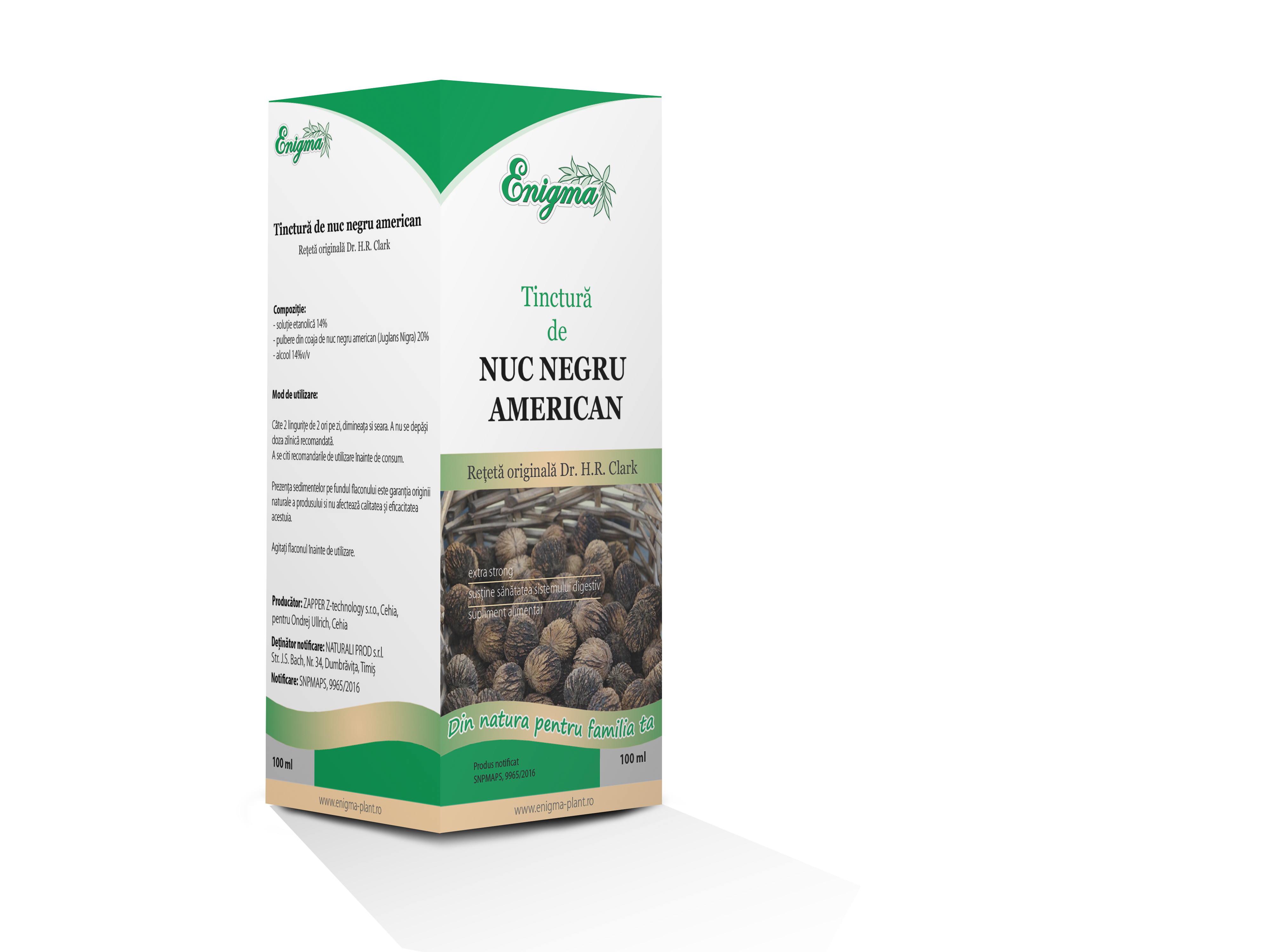 Tinctura NUC NEGRU AMERICAN 100ml ENIGMA - Verlin