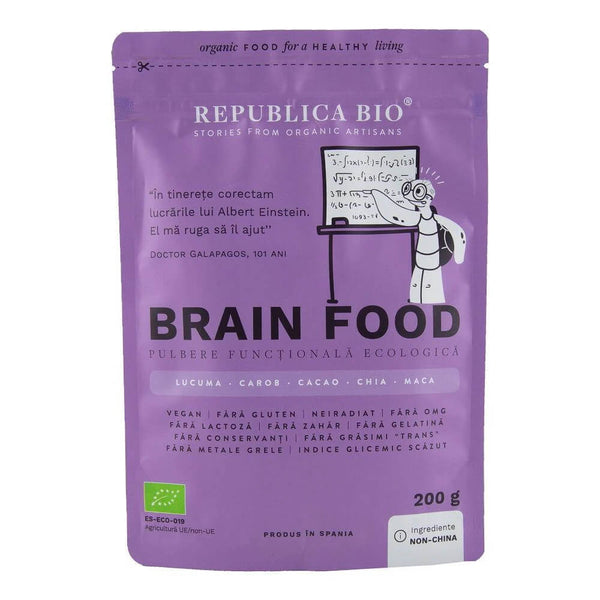  Brain food, pulbere functionala ecologica, 200 g, republica bio