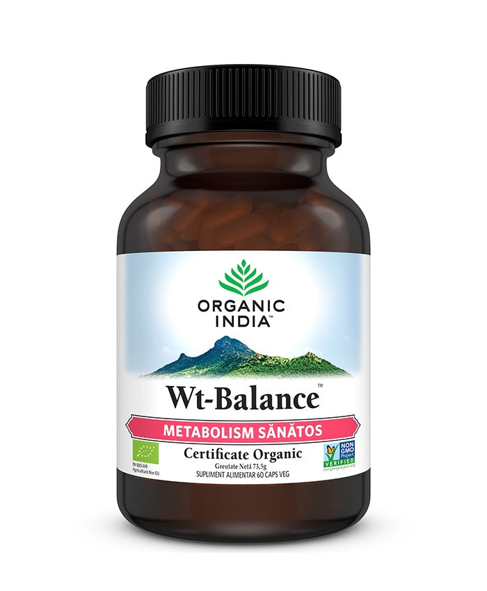 Wt-balance™ - metabolism sanatos, 60 capsule vegetale, organic india 1
