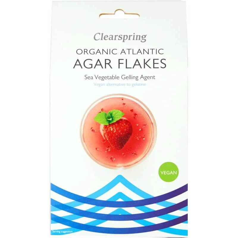 Agar agar fulgi, bio, 30 g, clearspring