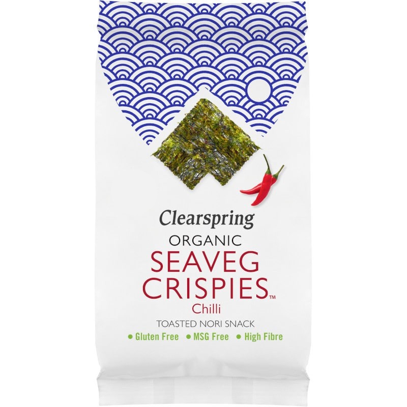 Alge nori snack chilli, bio, 4g, clearspring 1