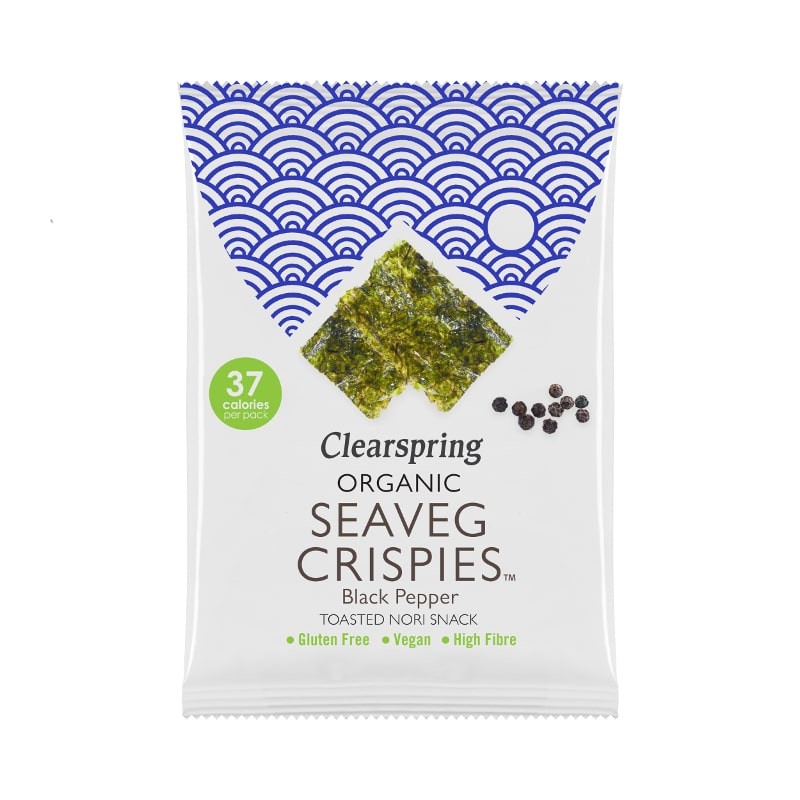 Alge Nori Snack Piper Negru Bio 8g Clearspring