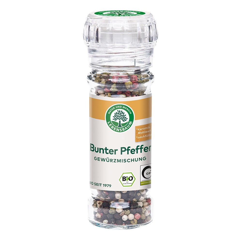 Amestec de piper boabe in rasnita de sticla 45g Lebensbaum
