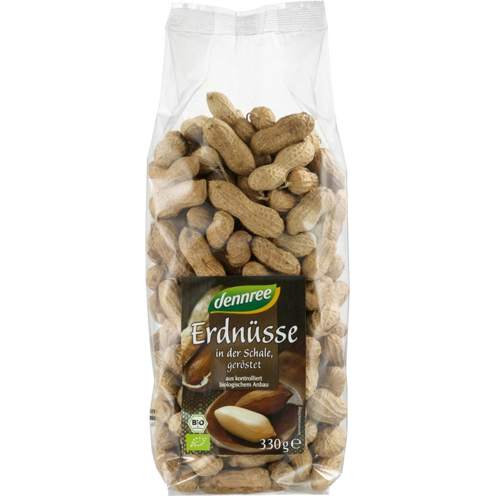 Arahide bio prajite cu coaja  330g Dennree