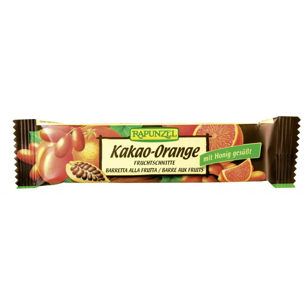 Baton de fructe cu cacao si portocale  bio 40g Rapunzel