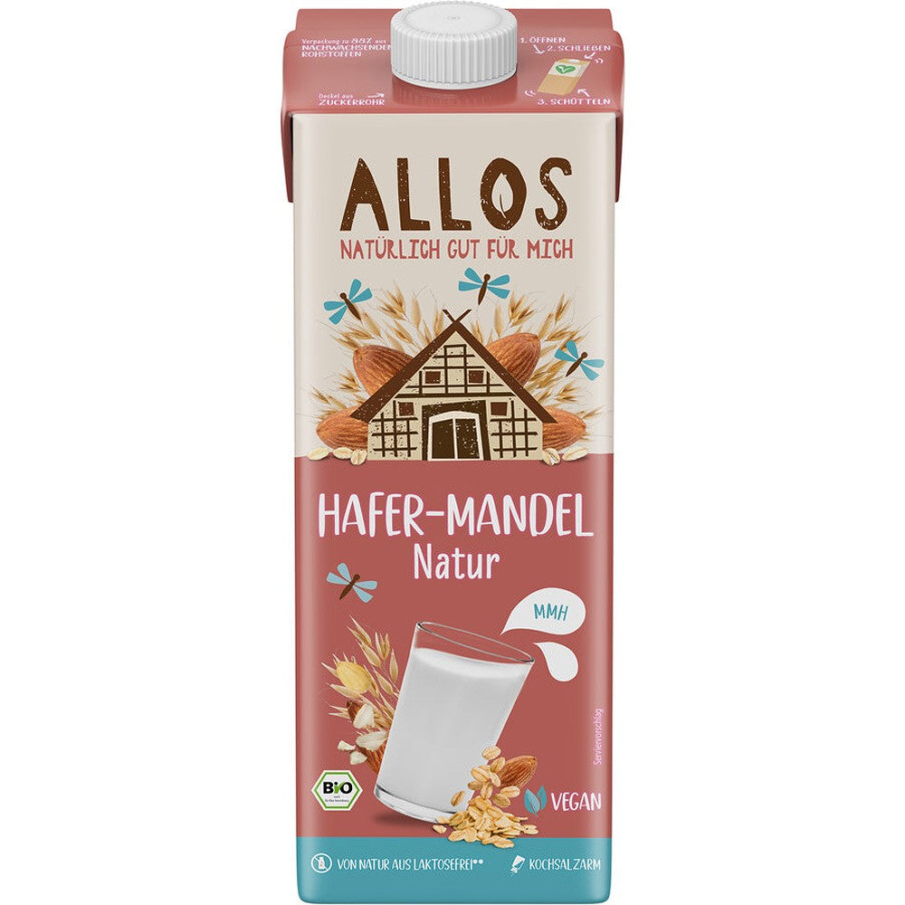 Bautura bio de ovaz cu migdale fara lactoza 1L Allos