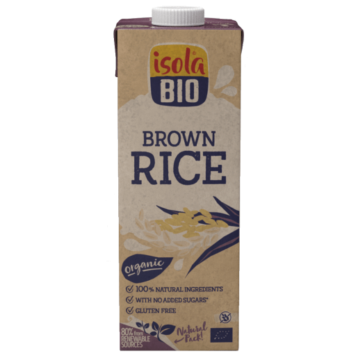 Bautura din orez brun (integral), fara gluten, bio, 1000ml isola bio 1