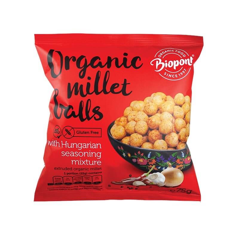 Bilute din mei expandat fara gluten cu condimente Bio 75g Biopont