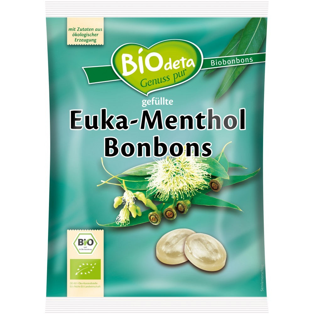 Bomboane bio cu eucalipt si mentol 75g BIOdeta